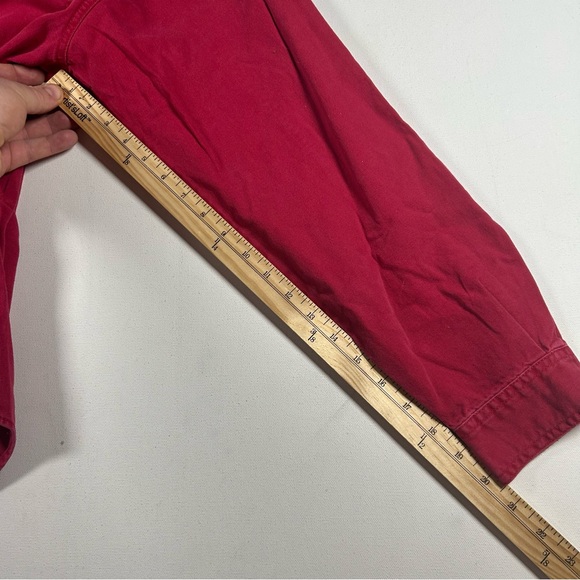 Vintage 90s Levi’s Jeanswear Red Tab Button Up Red Denim Shirt Mens XL Deadstock - Picture 7 of 8